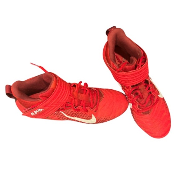 Preowned Men Red‎ Nike Alpha Football Cleats, size 11. - Picture 3 of 9